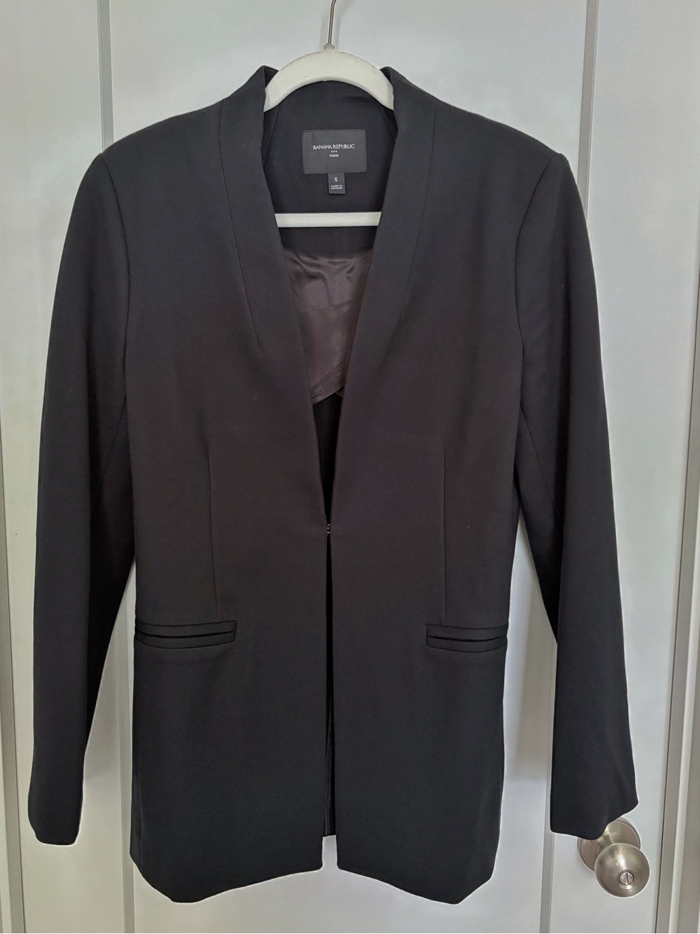 Banana Republic Black Open-Front Ponte Women's Blazer | Size Small